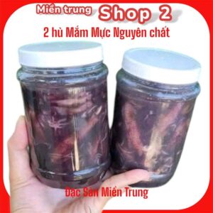 1Kg, Combo 2 hủ Mắm mực Bình Định  (500g/1hủ),Mắm miền Trung Gia Vị Nước Sốt thuo c thuộc cô