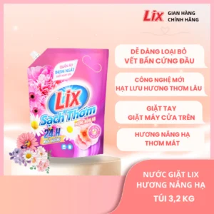 Nước giặt Lix sạch thơm hương nắng hạ