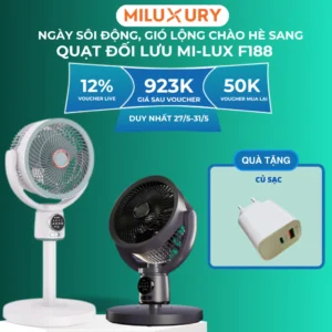 Quạt Tích Điện MILUXURY F188 8000mAh