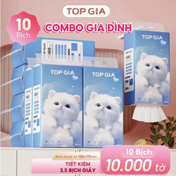 Khăn giấy rút Top Gia 10 bịch GiaGia