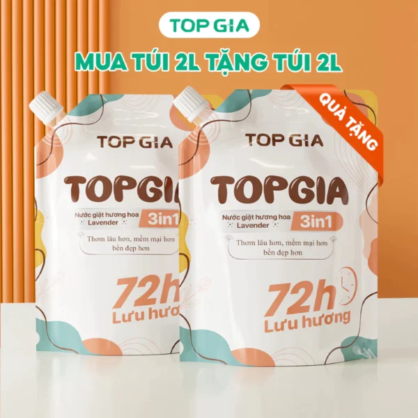 [MUA 1 TẶNG 1] Nước Giặt TopGia 3in1 Hương Lavender